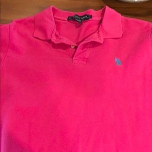 U.S. Polo Assn pink polo medium